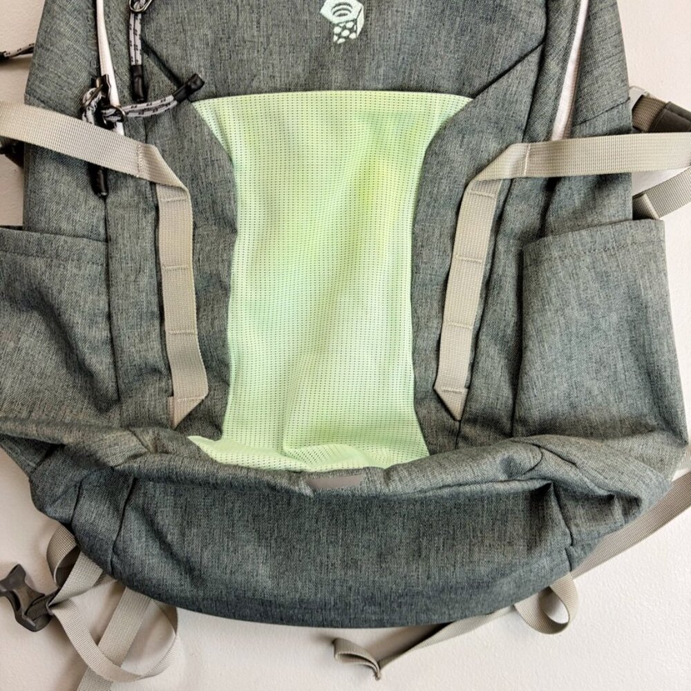 MOUNTAIN HARDWEAR Agami 27L Backpack Gray Mint Green Womens Daypack Hiking Camp - Picture 4 of 16